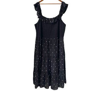 Old Navy NEW Fit & Flare Smocked Embroidered Tiered Ruffle Dress Size 3X